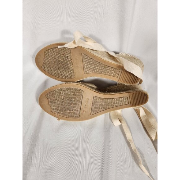 Soludos Womens Cream Espadrille Boho Fairy Core Y2K Ankle Lace Us 8.5 - Picture 10 of 10